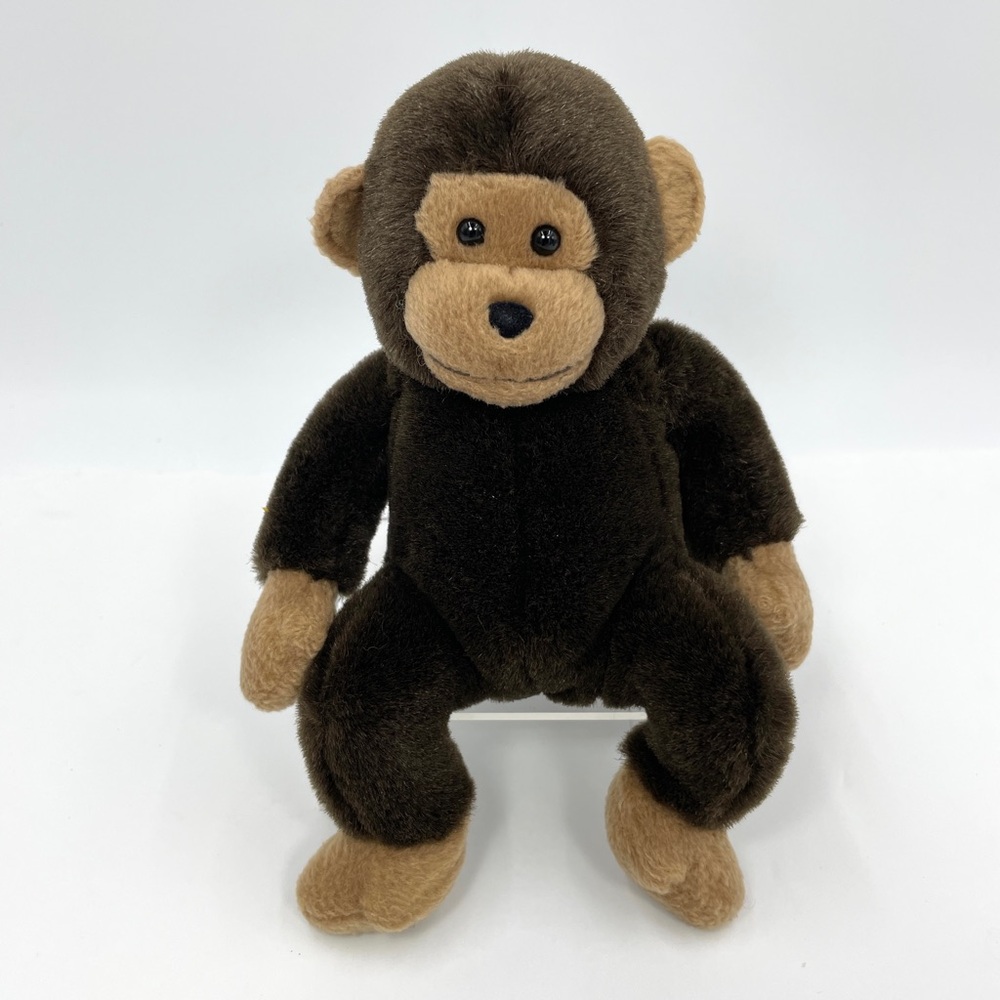 Russ Monkey Joy Miniature Plush Brown Stuffed Animal 7”